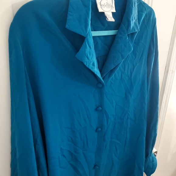Diane Von Furstenberg Silk Button-Down Shirt - Picture 2 of 4